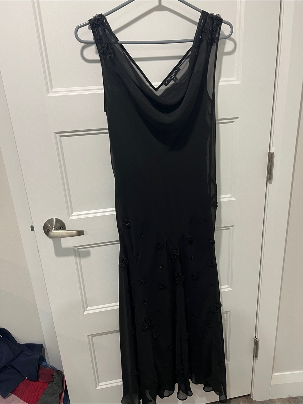 Evening black organza